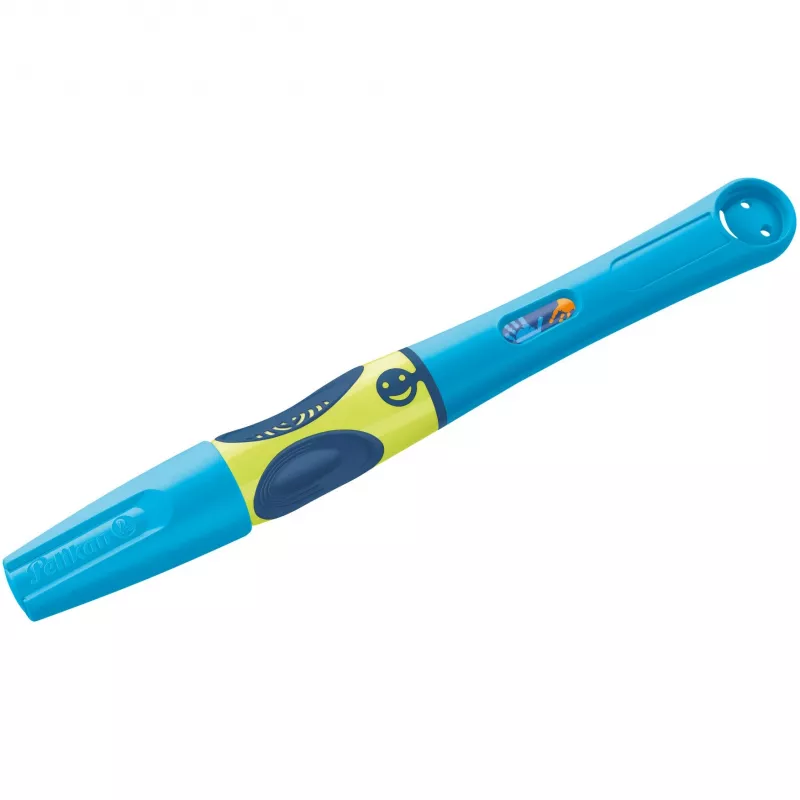 Caneta de tinta permanente Pelikan griffix® para destros - Neon Fresh azul - azul - sistema de cartuchos - azul - plástico - aço inoxidável - destros (820363)