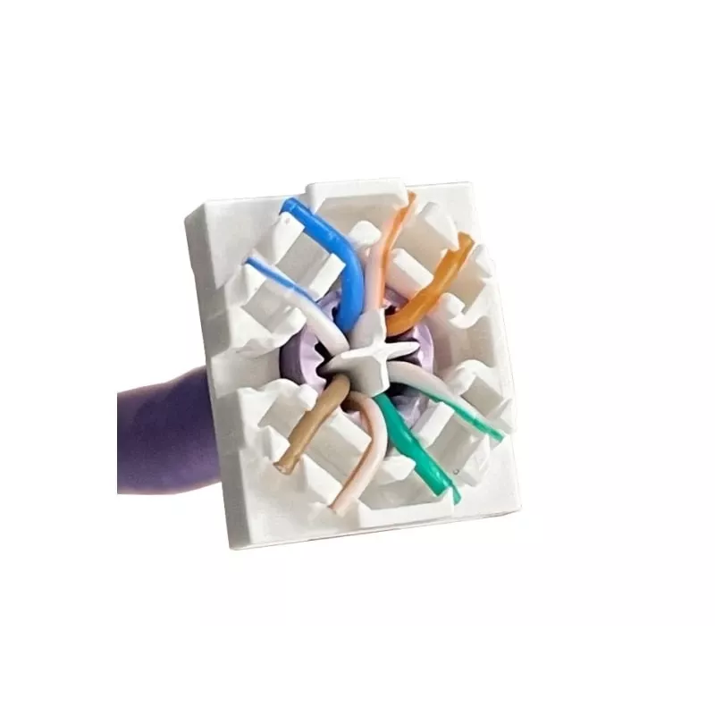 Alantec MB005-1 módulo Keystone RJ45, Cat.6A, STP, sem ferramentas, PoE+, 22-26 AWG