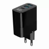 Carregador Gembird TA-UC-PDQC30LCD-BK-02 para dispositivos móveis universal preto AC carregamento rápido interior