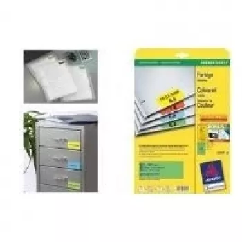 Avery Zweckform Avery L6035 - adesão permanente - amarelo - 33,9 x 63,5 mm 480 etiqueta(s) (20 folhas x 24)