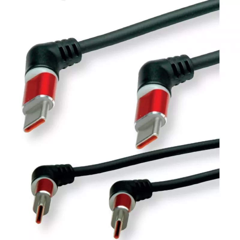 Cabo de carregamento em espiral ROLINE USB 2.0 C-C macho/macho 60W 1,5 m - cabo - digital/dados (11.02.8350)