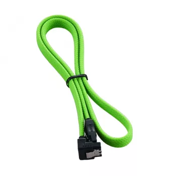 CableMod ModMesh - cabo SATA - Serial ATA 150/300/600 - SATA (W) em ângulo reto para SATA (W) - 60 cm - verde-claro (CM-CAB-RSAT-N60KLG-R)