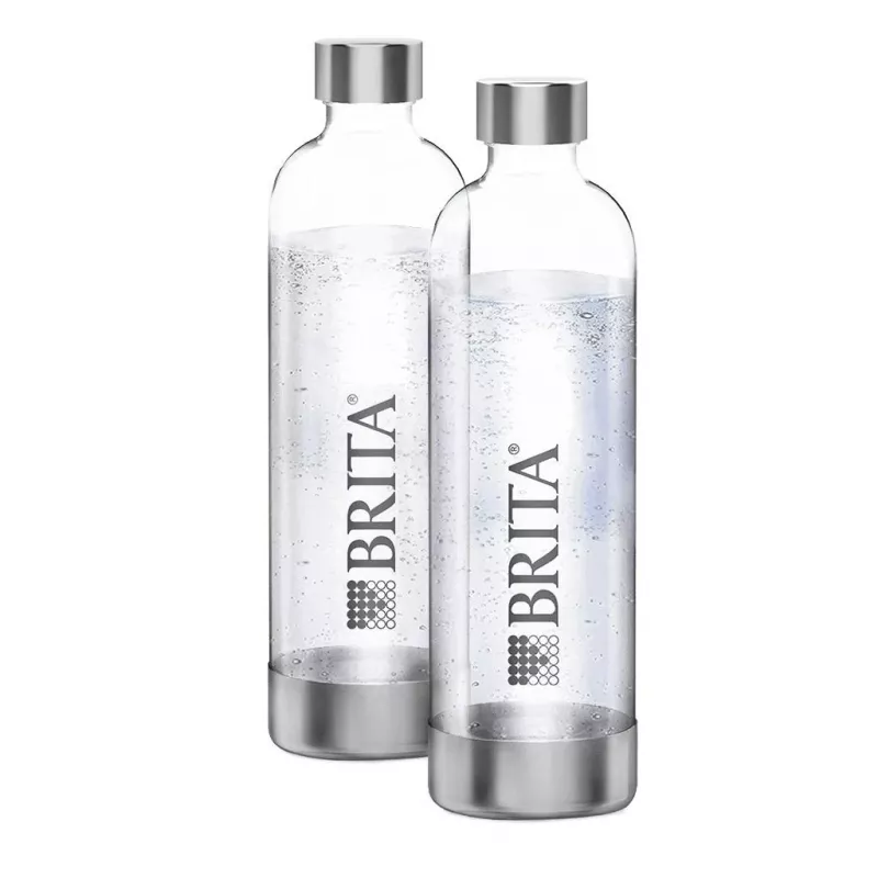 BRITA SodaOne 1043722 garrafas de carbonatação, 1 L, transparentes, pack de 2