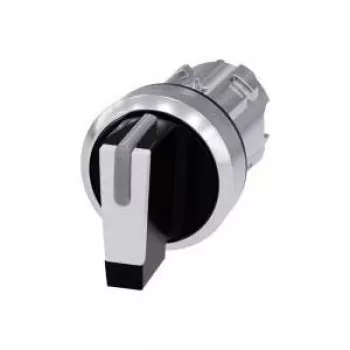 Interruptor rotativo Siemens aro frontal metal, preto brilhante, branco 2 x 45 ° SIRIUS ACT 3SU1052-2BL60-0AA0 1 unid. (3SU1052-2BL60-0AA0)
