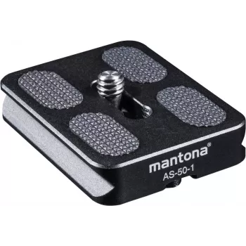 Placa de engate rápido Walimex Mantona Arca Swiss, 50 mm preta (1021461)
