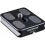 Placa de engate rápido Walimex Mantona Arca Swiss, 50 mm preta (1021461)