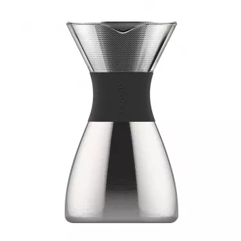 Cafeteira Asobu PourOver Cold Brew preta, prateada