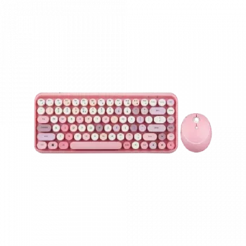 Perixx PERIDUO-713 rosa DE teclado sem fios, conjunto de rato alemão, QWERTZ rosa, rosa (11713)