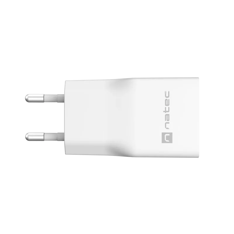 Fonte de alimentação NATEC Ribera NUC-2376 — 1× USB-A, 1× USB-C, saída de 3 A