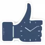 Relógio de parede NeXtime 5185bl Mini Thumbs Up, 20,5x21 cm, azul/prateado