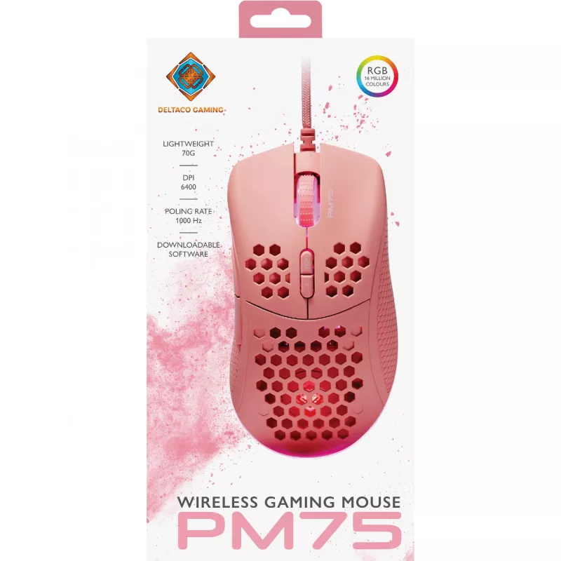 Rato gaming leve Deltaco, RGB (GAM-108-P)