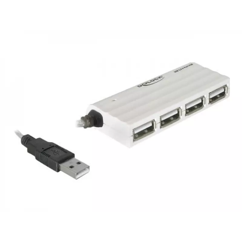 Hub USB DeLOCK 87445 4 portas externo 480 Mbit/s branco