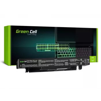Bateria Green Cell AS58 para portáteis ASUS — Li-Ion 2200 mAh, 14.4 V, 4 células, preta