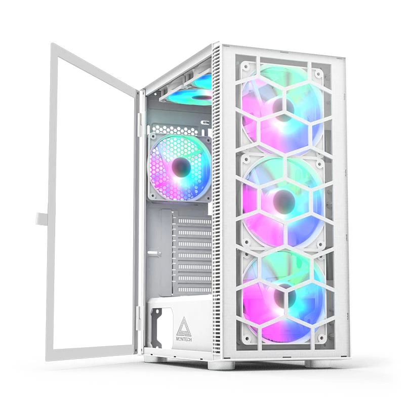 Caixa de PC Montech X3 GLASS Midi-Tower branca
