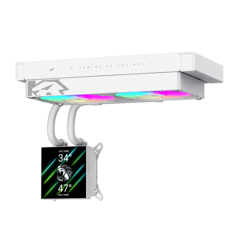 Refrigeração líquida para CPU Gamemax | GLACIER 240 LCD WH | Intel, AMD