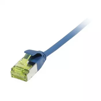 Cabo de rede RJ45, CAT6A 500MHz, 0,25m, azul, cabo redondo Slimline d=3,8mm, TPE/LSZH (Superflex), AWG32, com cabo bruto Cat.7, Synergy 21 (S217331V3)