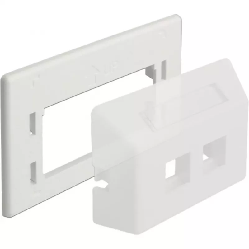 Placa adaptadora Keystone, montagem (branco)