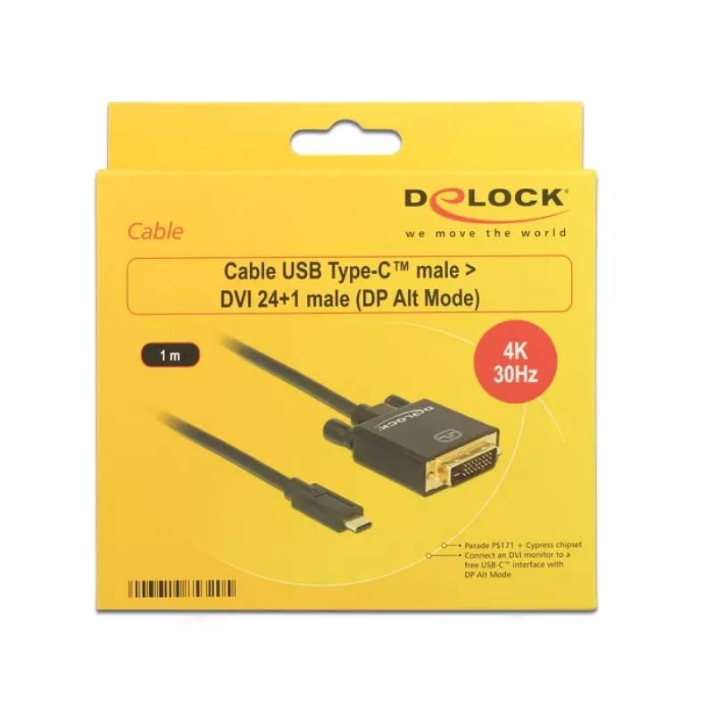 Adaptador USB-C para DVI DeLOCK 1 m 85320