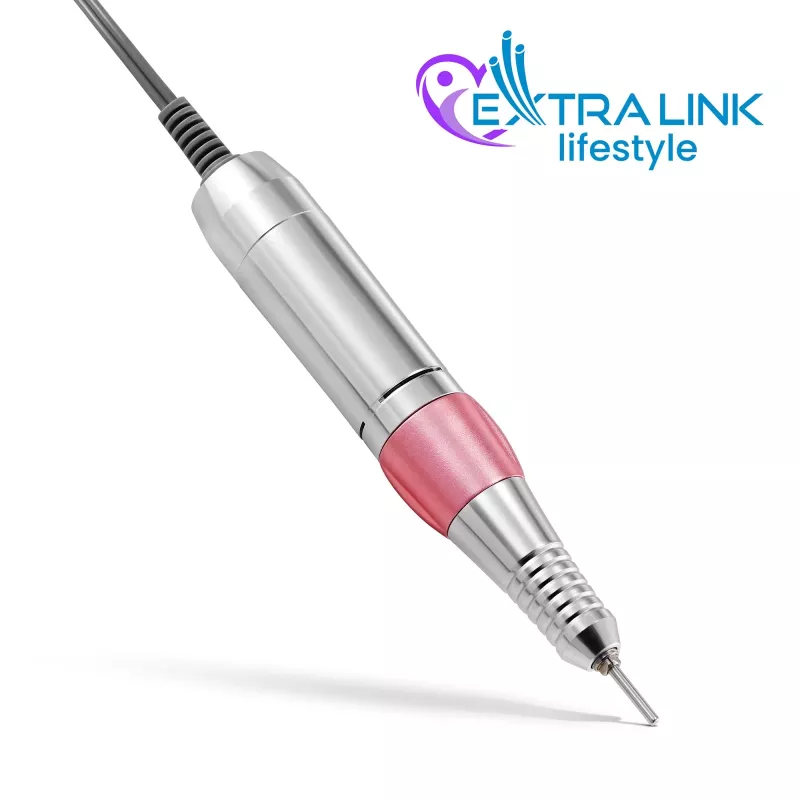 Broca elétrica para unhas Extralink NAIL DRILL-202 65W rosa – ferramenta profissional de manicure/pedicure