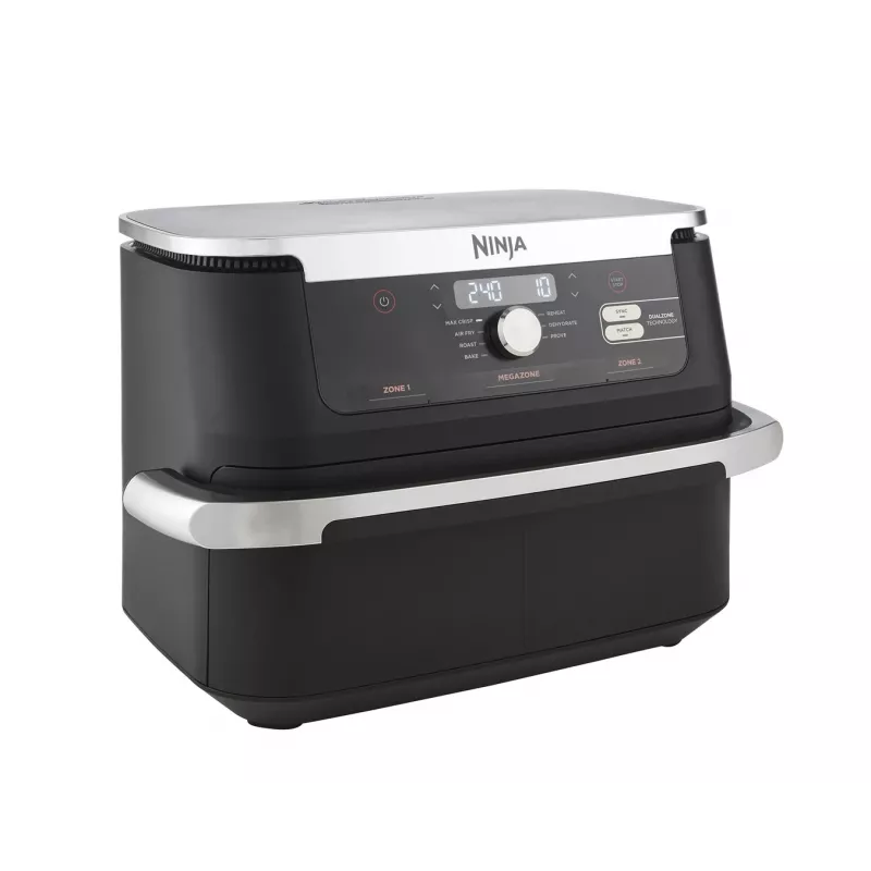Fritadeira de ar quente dupla de 10,4 L Ninja AF500EU, autónoma, 2470 W, preto, aço inoxidável