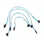 Cabo SATA Supermicro CBL-0186L 4x redondo 0,56 m, SATA I, ficha reta–ficha reta, preto/azul/branco