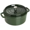 Forma de assar de ferro fundido Staub 40509-356-0 3,8 l verde, redonda