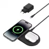 Belkin WIZ021VFBK – Estação de carregamento sem fios 2 em 1 com tecnologia Qi2 15 W, preto