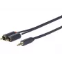 Cabo de Áudio Vivolink PROMJRCA0.5 0,5 m 3,5 mm 2 x RCA Preto
