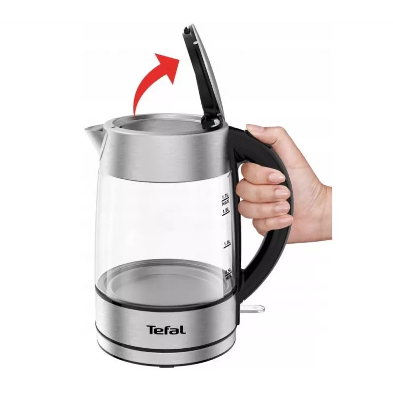 Tefal KI772D chaleira elétrica 1,7 l 2400 W aço inoxidável, transparente