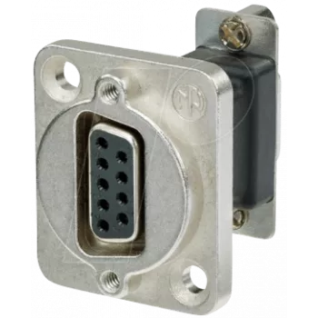 Adaptador de cabo Neutrik NADB9FF D-SUB preto – prateado (NADB9FF)