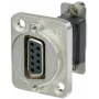 Adaptador de cabo Neutrik NADB9FF D-SUB preto – prateado (NADB9FF)