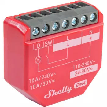 Shelly · Flush-Mount·1PM Gen4 pack de 2 · relé · máx 16A · 1 canal · função de medição · (Shelly_1PM_Gen4_2er)