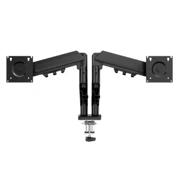 Suporte de monitor de secretária com braço duplo TRACER TRAUCH47660 — braços metálicos ajustáveis, máx. 18 kg, VESA até 100×100, para ecrãs de 13–32 polegadas