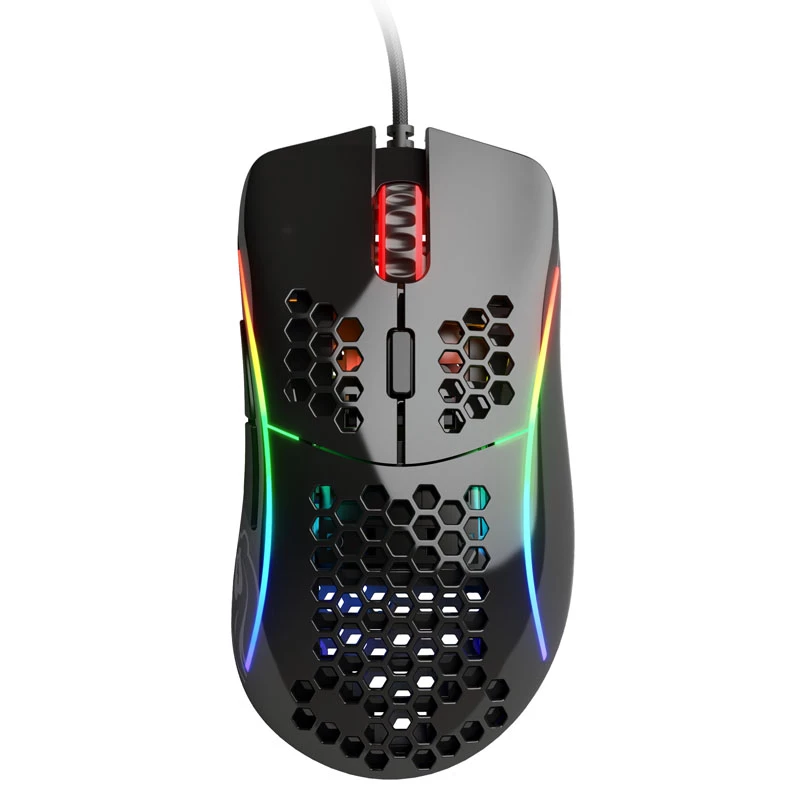 Rato Glorious Gaming Glorious Model D Glossy (preto), destro, ótico, USB Type-A, 12000 DPI, 1 ms, preto