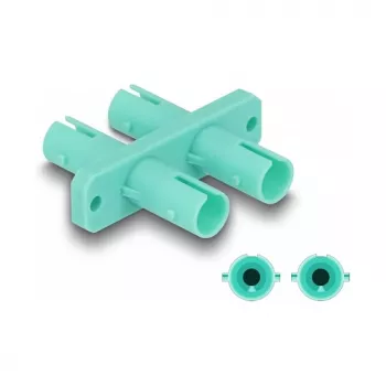 Acoplador de fibra ótica DeLOCK ST duplex conector fêmea para conector fêmea ST duplex água