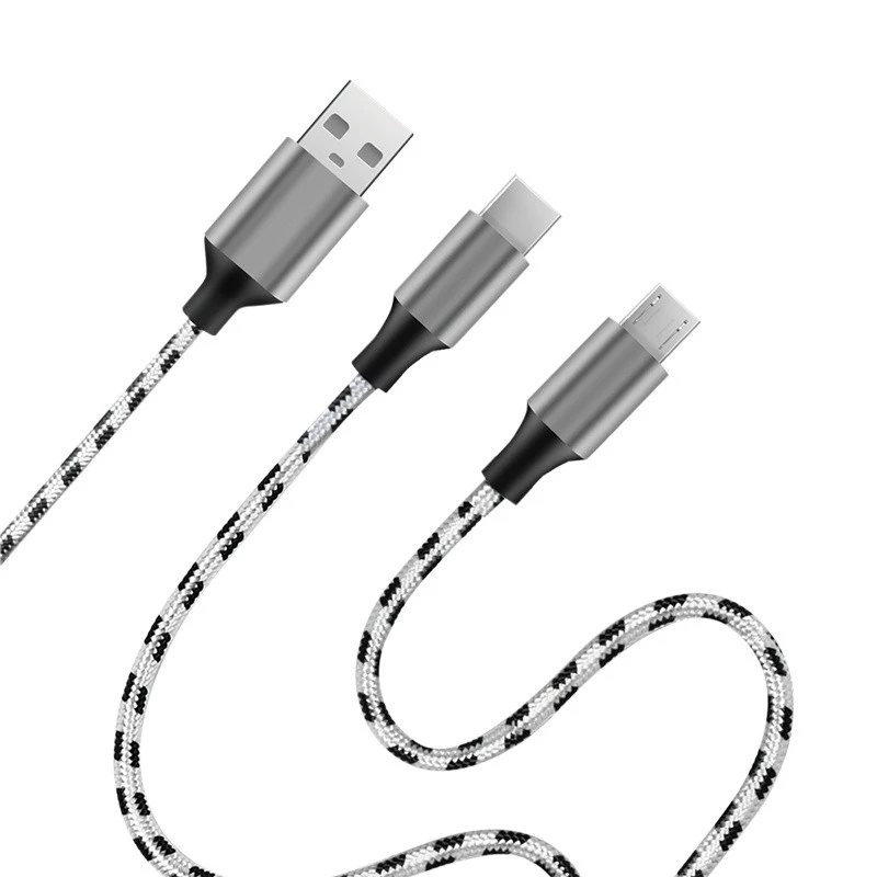 Cabo USB LogiLink CU0202 USB 2.0 1,2 m USB A USB C/Micro-USB A cinzento