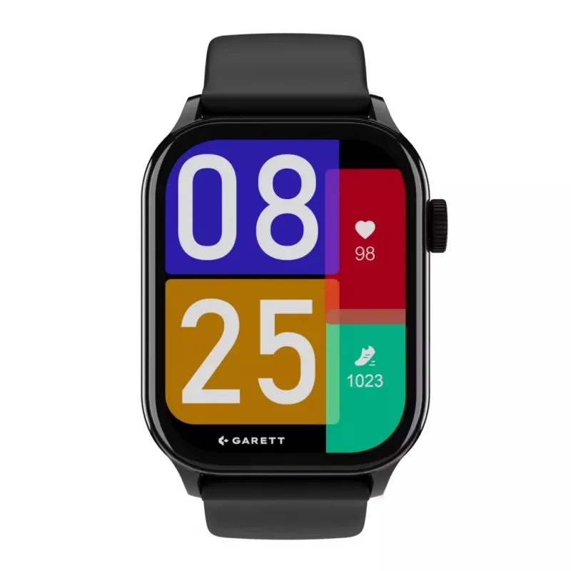 Smartwatch Garett Activity 3 preto — funções básicas de fitness e notificações