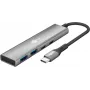 Goobay hub USB slim de 4 portas USB-C macho/USB-A 5 Gbit/s - ficha USB 3.2 (76563)