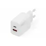 Carregador USB de parede DIGITUS 20W, 1x USB-C, 1x USB-A, entrada 100–240V, branco