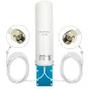 Antena 4G LTE omnidirecional exterior QOLTEC 57044, 5 dBi, 600–2700 MHz, 50 W, 50 Ω, caixa de cobre branca
