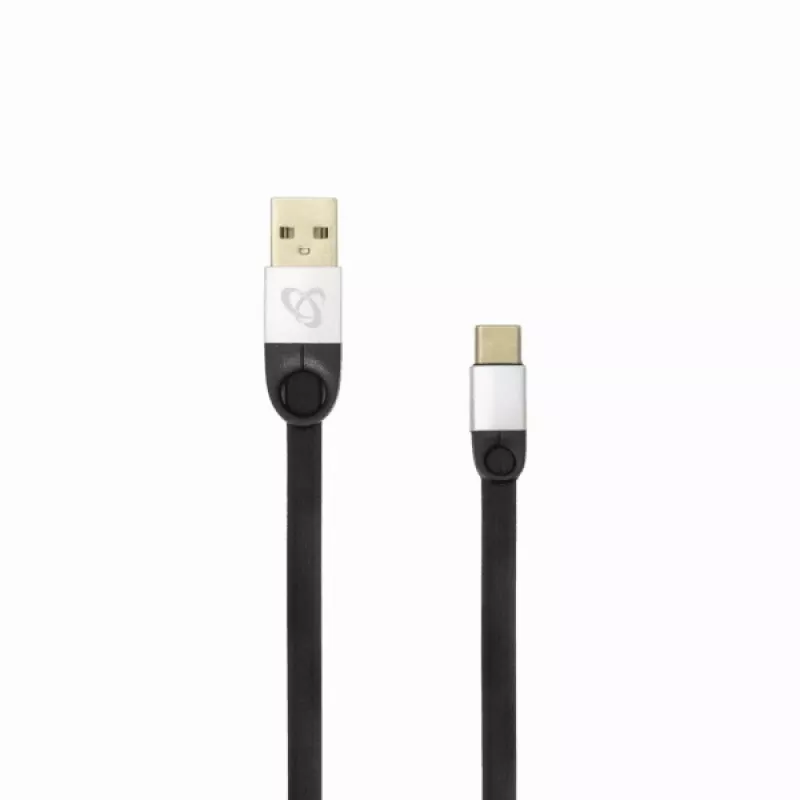 Cabo Sbox USB 2.0-Type-C/2.4A preto/prateado 1,5 m