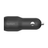 Carregador de Automóvel Dual-USB-A 12W x2 Preto