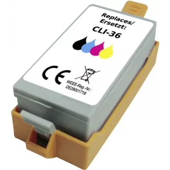 Renkforce tinta substitui Canon CLI-36 (1511B001) compatível preto, ciano, magenta, amarelo RF-5705470 (RF-5705470)