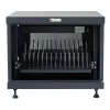 Prateleira de rack TECHLY 367652 organizador de cabos com fixação adesiva 3M, aço, 550×550×410 mm, preto