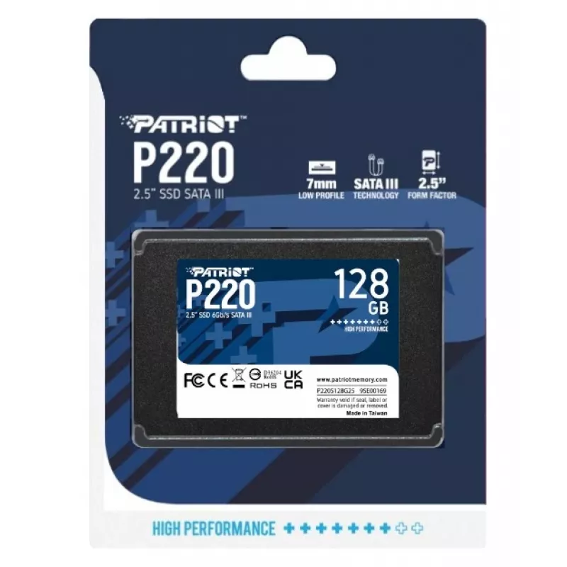 2,5 Patriot P220 128 GB (preto, SATA III 6 Gb/s, 2,5)