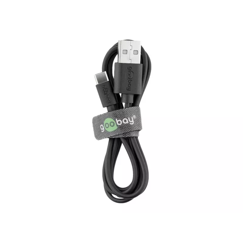 Goobay | Cabo de carregamento e sincronização USB-C (USB-A > USB-C) | 59124 | ficha USB-C | ficha USB 2.0 (Type-A)