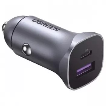 Carregador móvel Ugreen 40858 universal alumínio isqueiro carregamento rápido automóvel