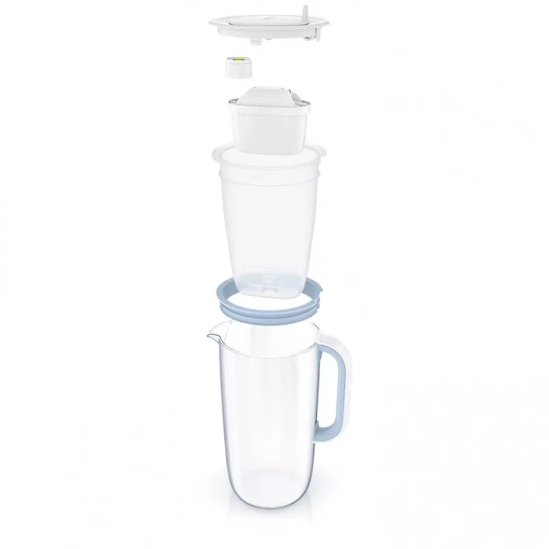 Jarra de filtragem de água BRITA Glass Kanne ONE com 2 x cartuchos MAXTRA+ PRO (modelo 126032)