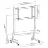 Suporte de TV móvel ART STO SD-22 para ecrãs de 45–90