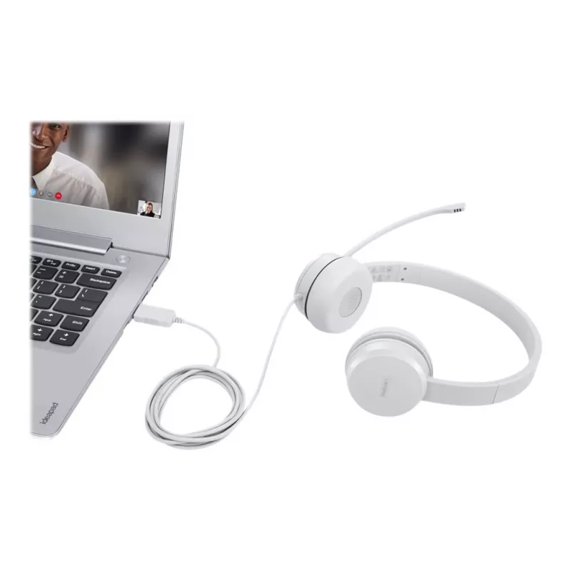 Auscultadores/headset Lenovo GXD1E71385 com fios de pulso Chamadas/Música USB Type-A Cinzento